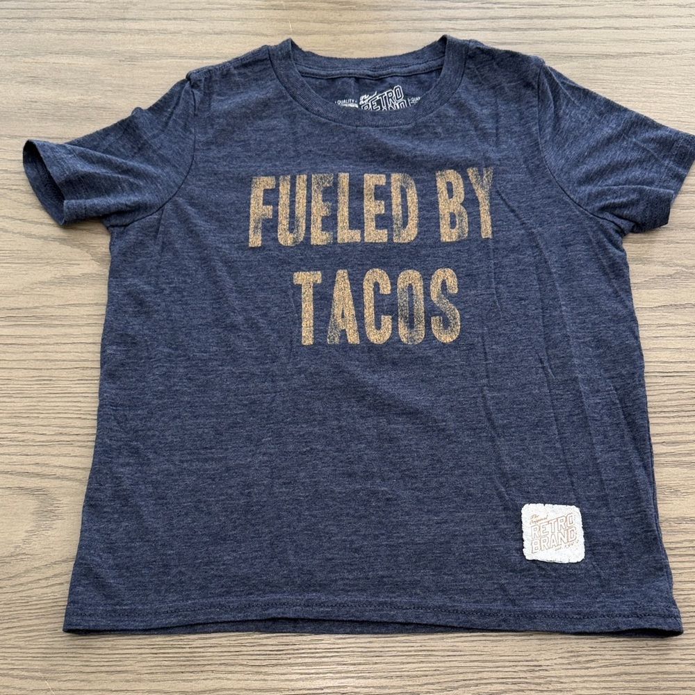 Kids (sz YS) The Original Retro Brand - Fueled by Tacos Tri-blend Tee